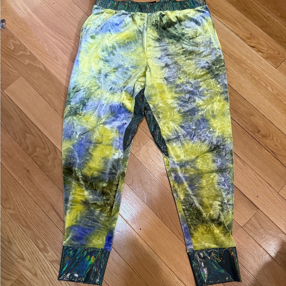 J Valentine Yellow Tie-Dye Joggers